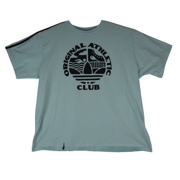 Adidas Original Athletic Club 3-Stripe Graphic T-Shirt Mens XXL Trefoil - Picture 1 of 13